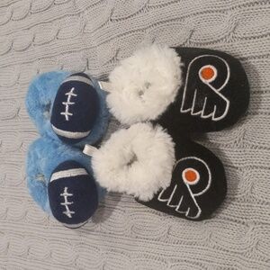 Flyers and Football newborn slippers